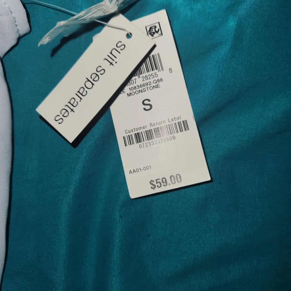 Light Gray Ruffle Blouse - Picture 4 of 5